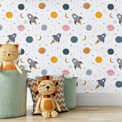 Papier peint Enfants - Espace - 1 LÉ = 50 cm x 260 cm (1/5)