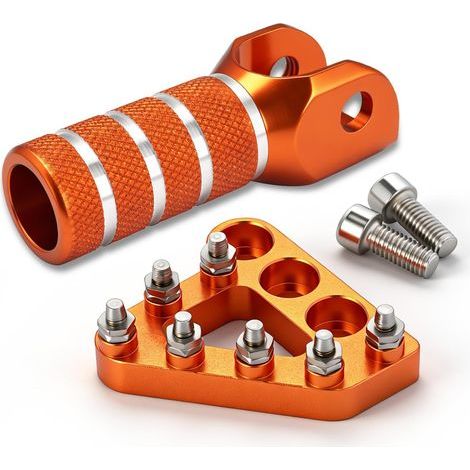 Embout Pedale de Frein Arrière + Embout Selecteur Vitesse Moto,Kit Pedale Frein Selecteur Vitesse Pedale Moto pour 125-530 SX EXC XCF XC XCW SXF SMR 690SMCR 690ENDURO SUPERMOTOR-Orange (1/5)