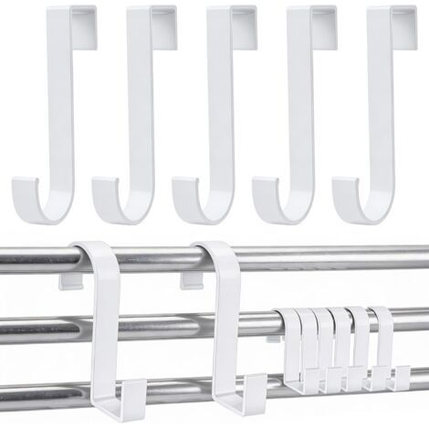 8 Crochets pour Radiateur Salle de Bain, Porte-Serviettes pour Radiateur à Accrocher, Crochets S pour Séchoir à Serviettes, Crochets Blancs pour Salle de Bain Cuisine Dressing (1/5)