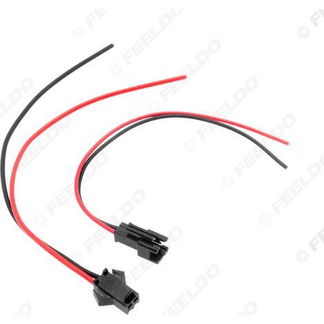 Connecteurs mâles et femelles compatibles pour faisceaux de câblage de modification de phares automobiles (deux broches, type aviation, lentille à 2 broches, à intensité variable)