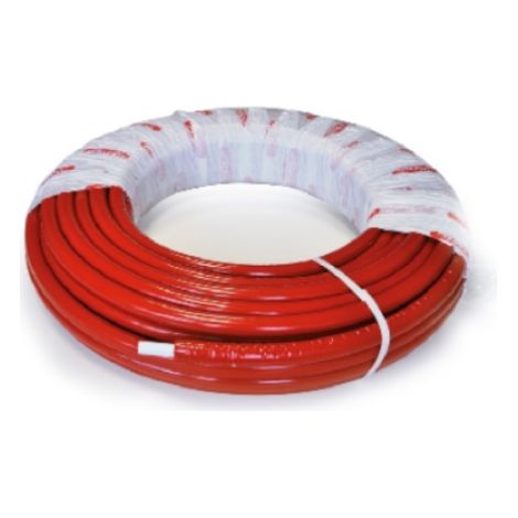 Tubo multistrato PE-XB rivestito 373 ø20×2 - Colore: Rosso - Rotolo 50 metri
