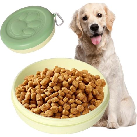 Tragbarer Futternapf – mit Deckel und Karabinerhaken – Hundenapf – Hundefutternapf – Katzenfutternapf – Wassernapf – Trinknapf – Katzenfutternapf – Futterbremse (1/5)