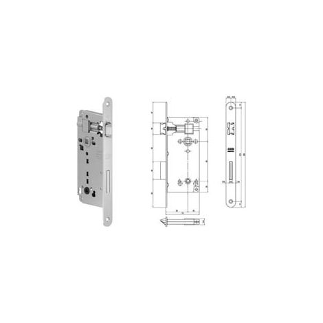 SERRATURA A BUSSOLA PATENT INFILARE B.TONDO CR. OP. APERTURA EMERGENZA- - mm.50 (B00595.50.34) - 1 pezzi AGB