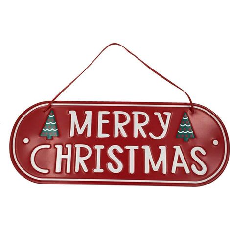 Eisen MERRY CHRISTMAS Hängeschild 30x24 cm – ideal für Fenster, Garten und die Haustür (1/5)