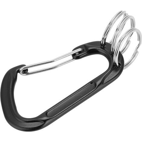 Mousqueton en Alliage d'Aluminium Multifonction pour Randonnée et Escalade, Accessoire Extérieur Argenté (1/5)