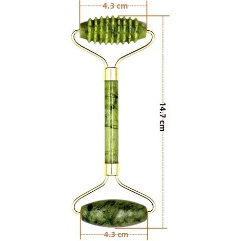 (Rouleau Gua Sha B) Kit de massage en jade naturel, rouleau Gua Sha, rouleau de massage pour le corps et le visage (type SPA) (1/5)