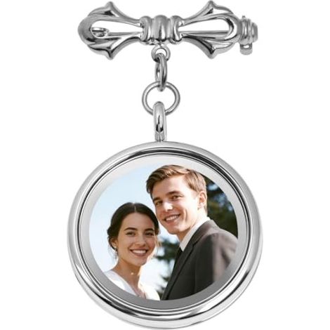 Cadre photo inox argenté – Boîte à photos – Déco moderne – Élégant – Rangement souvenirs (1/5)