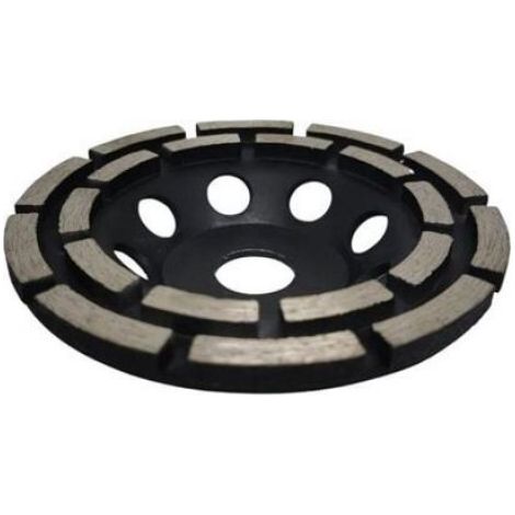 Disque Diamant à Meuler et Poncer, Meule Abrasive Diamantée 125mm x 22,23mm à Double Rangée, pour Poncer Chape, Dalle Béton (1/4)