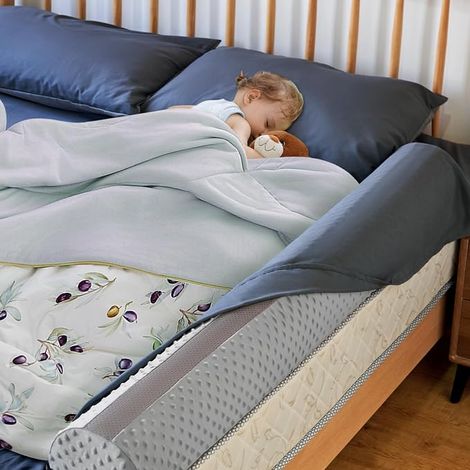 Child Safety Barrier with Non-Slip Cover, Waterproof and Washable Bed Barrier for Babies and Elderly, Easy to Carry Suitable for All Beds (1/5)