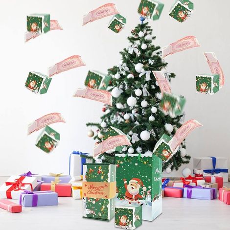 Boîte Surprise Pop-Up - Boîte à Argent de Noël - Boîte à Cadeau Éclatante avec Effet Rebond - 6 Pièces (1/5)