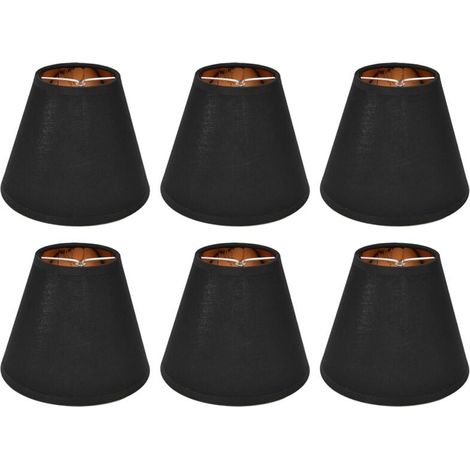 6PCS Abat-jour en tissu Clip sur abat-jour pour E14 Table Lustre Lampe de sol Lampe murale Décor de chambre (1/5)