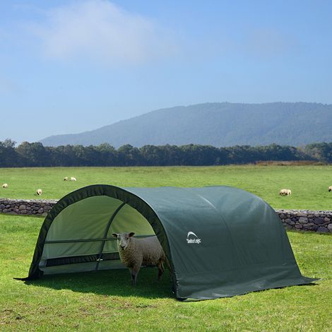ShelterLogic Weidezelt Run-In Weideunterstand, 300 x 260 x 150 cm grün 7,8 m² (1/3)