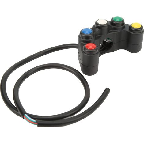 Inch Motorcycle Handlebar Control Switch for 2.2cm Handlebars, Multifunctional Headlight Horn Switch for Motorcycles, Electric Bikes, Tricycles (1/5)