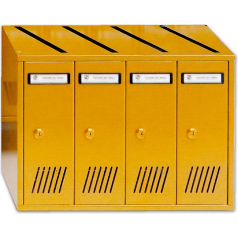 Cassetta Postale in lamiera zincata 6 elementi Silmec art. 31706 Bronzo