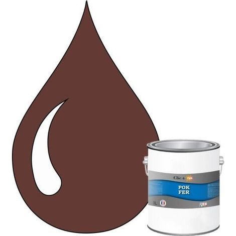Peinture Fer Antirouille – Métal Extérieur Intérieur, Satinée, Protection Rouille - 1L - RAL 8015 - Marron (1/4)