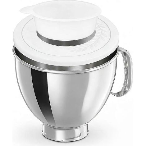 5 quart acier inoxydable bol mélangeur poignée couvercle KitchenAid 4.5 5 QT tête inclinable robots K45 K45SS KSM150 (1/5)