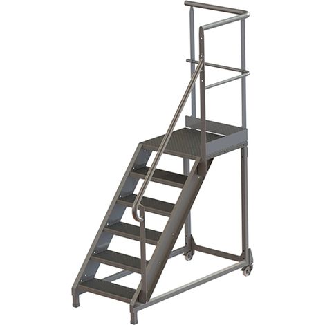 Plateforme acier 7 marches - Hauteur max. de travail 3.40m - PL600ACIER340-GCD
