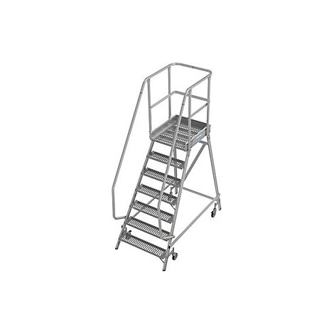 Escalera de plataforma antideslizante R13 con ascenso por un