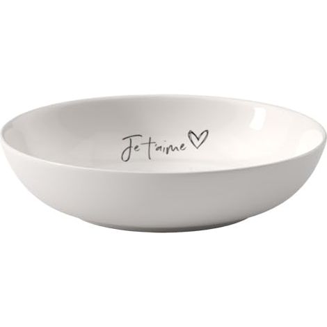 Assiette Creuse Je T'Aime ⌀18 Cm Porcelaine Blanc (1/3)