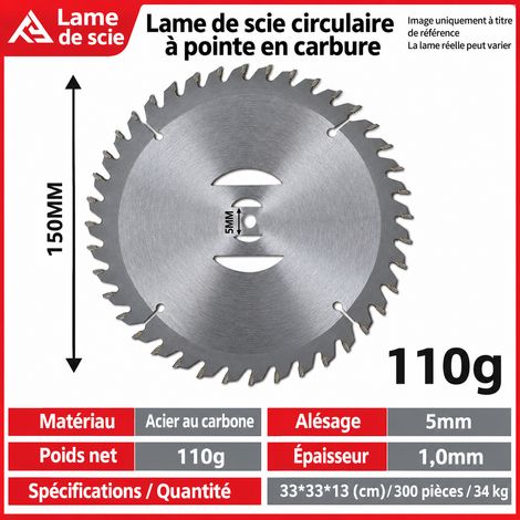 Lame de débroussailleuse et lame de scie tête en fer 6 pouces fer sans marquage 150mm 5mm 0.11 15 × 15 × 0,1 cm 120 g – Livraison gratuite