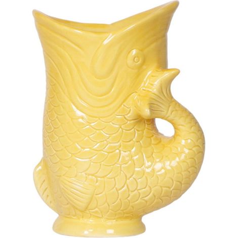 Cache-pot Décoratif Poisson en Céramique Jaune Ø 9 cm pour Petites Plantes et Succulentes - PANGIVO (1/5)
