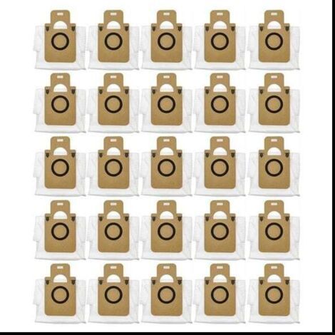 FENOPLASTICA25Pcs pour Dreame Bot D10 plus Sac à PoussièRe Accessoires Robot Aspirateur Sac à Ordures Sac à Ordures PièCes de Rechange (1/5)