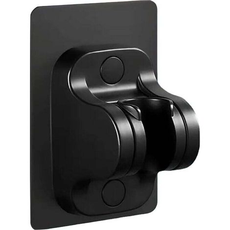 Support de pommeau de douche sans perçage - Adhésif puissant - Angle réglable -Noir