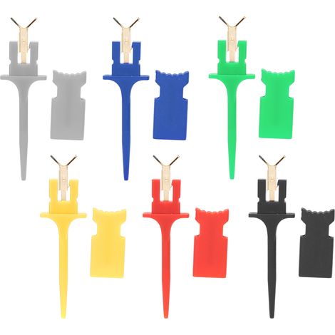 Set mit 6 Mini-Krokodilklemmen für IC-Tests, mehrfarbige Messklemmen, Elektronik-Wartungs- und Reparaturset (1/5)