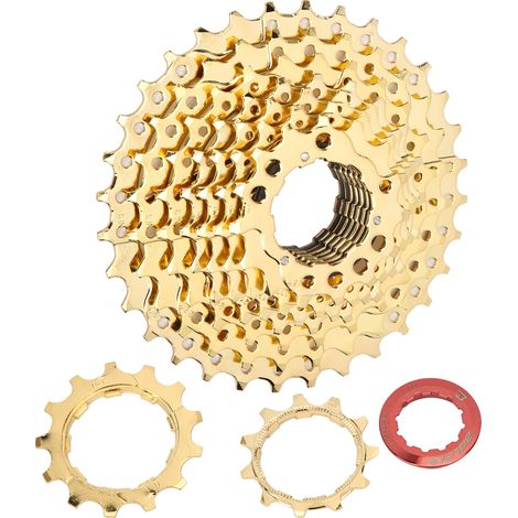 VG Sports Mountainbike 9-Gang-Freilauf 11-32T Kassetten-Schwungrad Ersatz Gold (1/5)