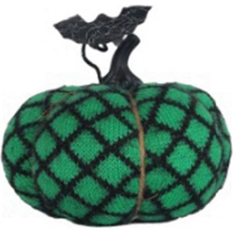 Coussin décoratif citrouille d'Halloween, coussin 3D citrouille vert --- (1/5)