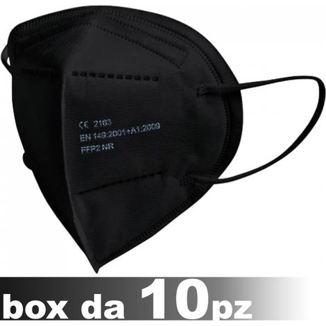 Masques De Protection Ffp2 Certifiés Ce Inail Sans Masque à Valve Noir (1/3)