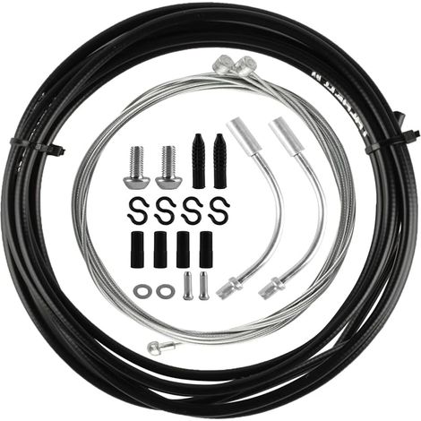 13 Set de Cable de Frein Vélo, 2.5m Cable de Frein Velo Universel, Câble de Frein Avant et Après de Vélo: Embout Cable Velo, Devant et Derrière Gaine de Frein Vélo de Montagne VTT Route
