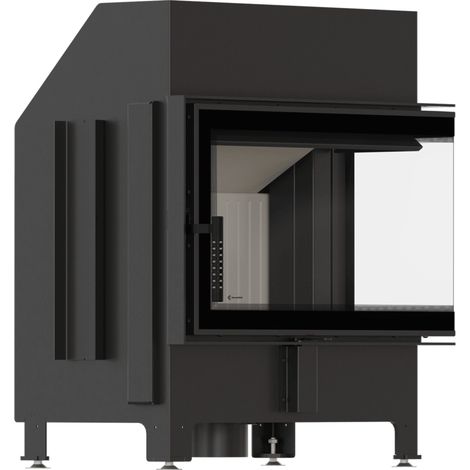 Kamineinsatz KRATKI ZIBI ECO 9,9 kW Ø 180 Eck rechts, selbstschließende Tür (1/5)