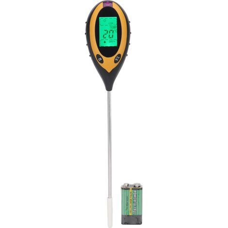 Testeur de Sol 4 en 1 Professionnel Haute Précision - Mesure d'Humidité, pH pour Jardin, Pelouse et Agriculture (1/5)
