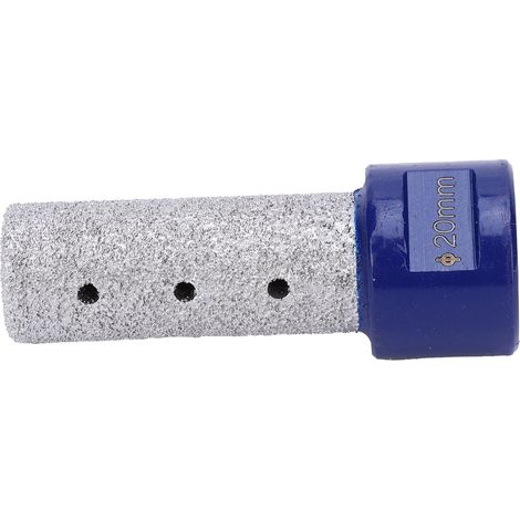Foret diamanté à sec avec tête filetée, queue cylindrique, alésage brasé, foret de polissage, 20 mm (1/5)