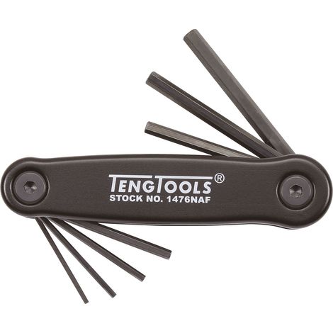 Jeu de clés allen/étui 7 pcs Teng Tools 1476NAF (1/2)