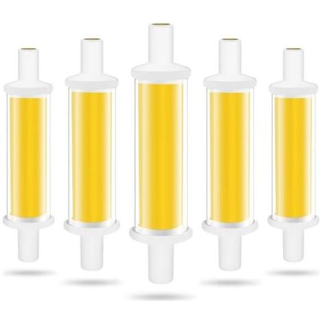 Ampoule LED R7S 78 mm, 4,2 W équivalent 50 W halogène, blanc froid 6000 K, 600 lm, COB, angle 360°, non dimmable, sans scintillement (1/4)