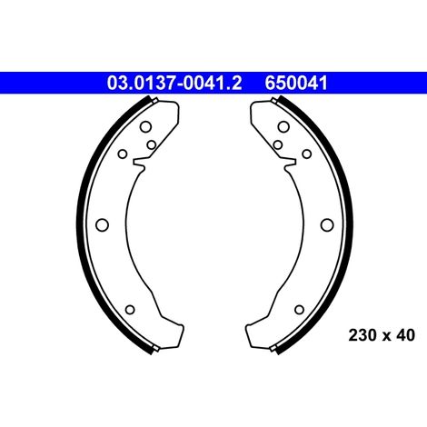 Jeu de mâchoires de frein ATE 03.0137-0041.2 PORSCHE 113 609 537 C 181 609 237 B