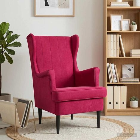 vidaXL Poltrona Rosso Vino Velluto (1/5)