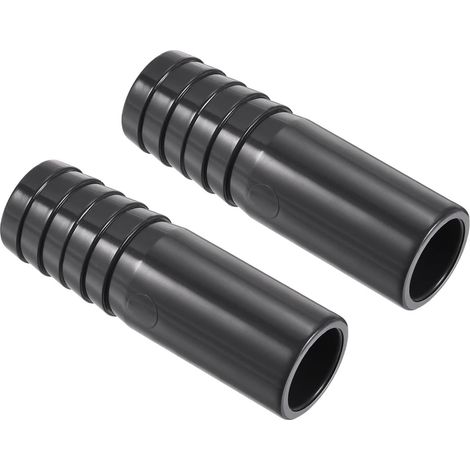 2 Paquet PVC Tuyau Raccord - Eau Tube Connecteur, 25mm Barbe Droit Tuyau Joint, Appliquer à Extérieur/Jardin/Piscine (OD 25mm, Noir) (1/5)