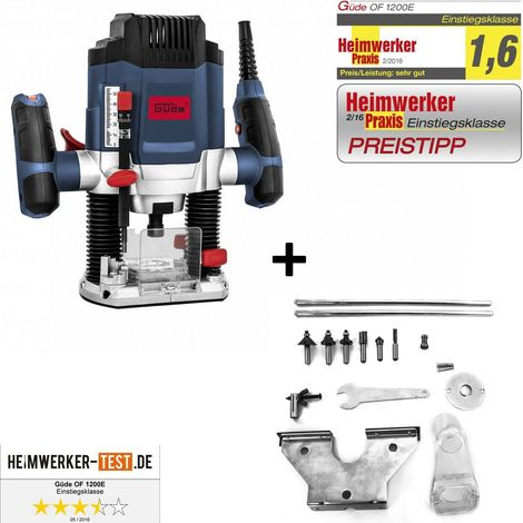 Güde Q9 Oberfräse Oberfräser Fräsmaschine Fräse OF 1200 E incl. 6 Fräsköpfe (1/5)