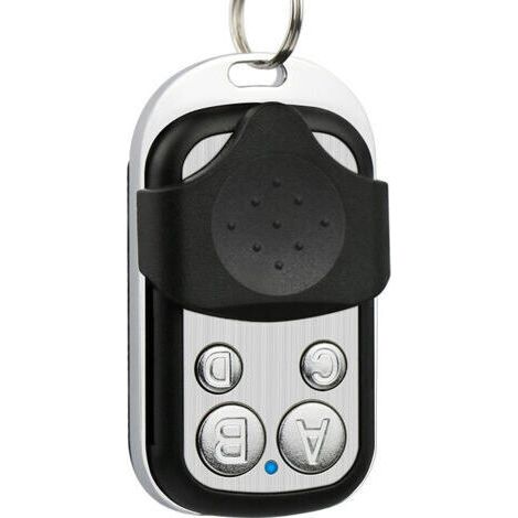 Control remoto de copia de código variable de 4 botones para puerta de garaje, 433 unidades, de metal.