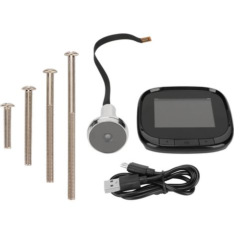 Interphone vidéo numérique 24 pouces avec caméra grand angle de 90° et sonnette.-AquaForge