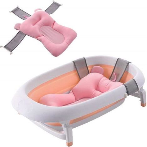 Tapis de Bain Antiderapant Bebe Douche - Coussin de Bain Bebe Coussin Flottant de Support pour le Bain des Bébés et Nouveau-nés (1/4)
