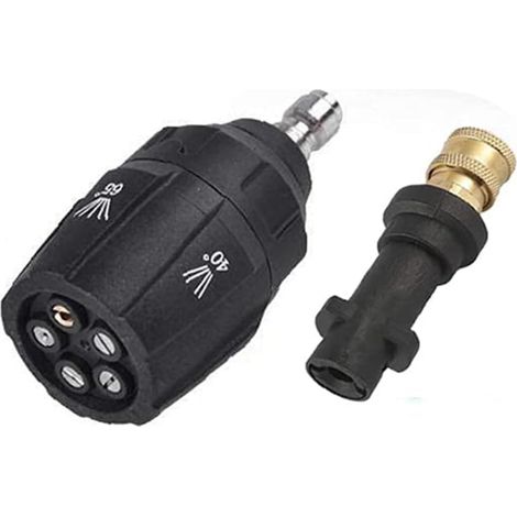 Adaptateur de buse de turbine rotative haute pression 5 en 1 pour buse de nettoyeur haute pression K2-K7 à connexion rapide (1/5)