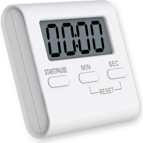 Piccolo timer da cucina digitale per cucinare, timer da cucina magnetico bianco con allarme forte, adatto per anziani e bambini, semplice timer da cucina elettronico
