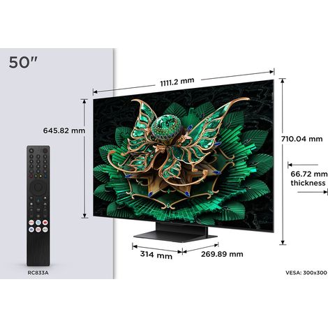 TCL 50C7K Televisor 127 cm (50") 4K Ultra HD Smart TV Wifi Metálico 2000 cd / m² (1/5)