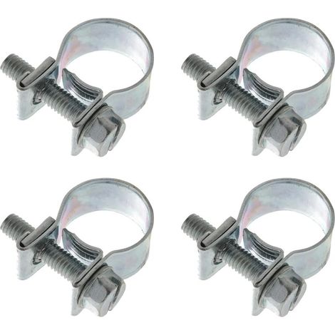 4x COLLIER DURITE ESSENCE A VISSER TONDEUSE MOTOCULTURE MOBYLETTE MOTO (14-16mm) (1/4)