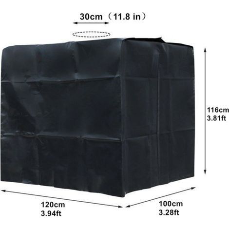 TAISHENGDA-Bâche de protection pour réservoir IBC 1000L – Polyester 210D anti-UV et imperméable – Dimensions 120x100x116cm – Prévention algues