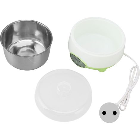 Yaourtière compacte avec récipient en acier inoxydable pour yaourts maison, verte, 15 W, prise européenne 220 V (1/5)